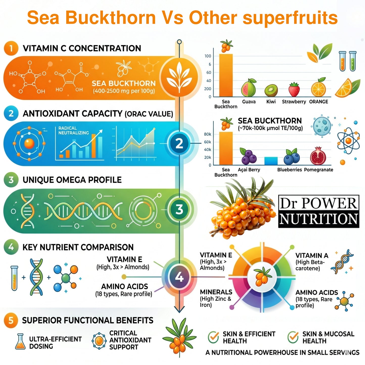 Sea Buckthorn Juice Pulp concentrate Omega 3 6 7 9 Vitamin C Antioxidant
