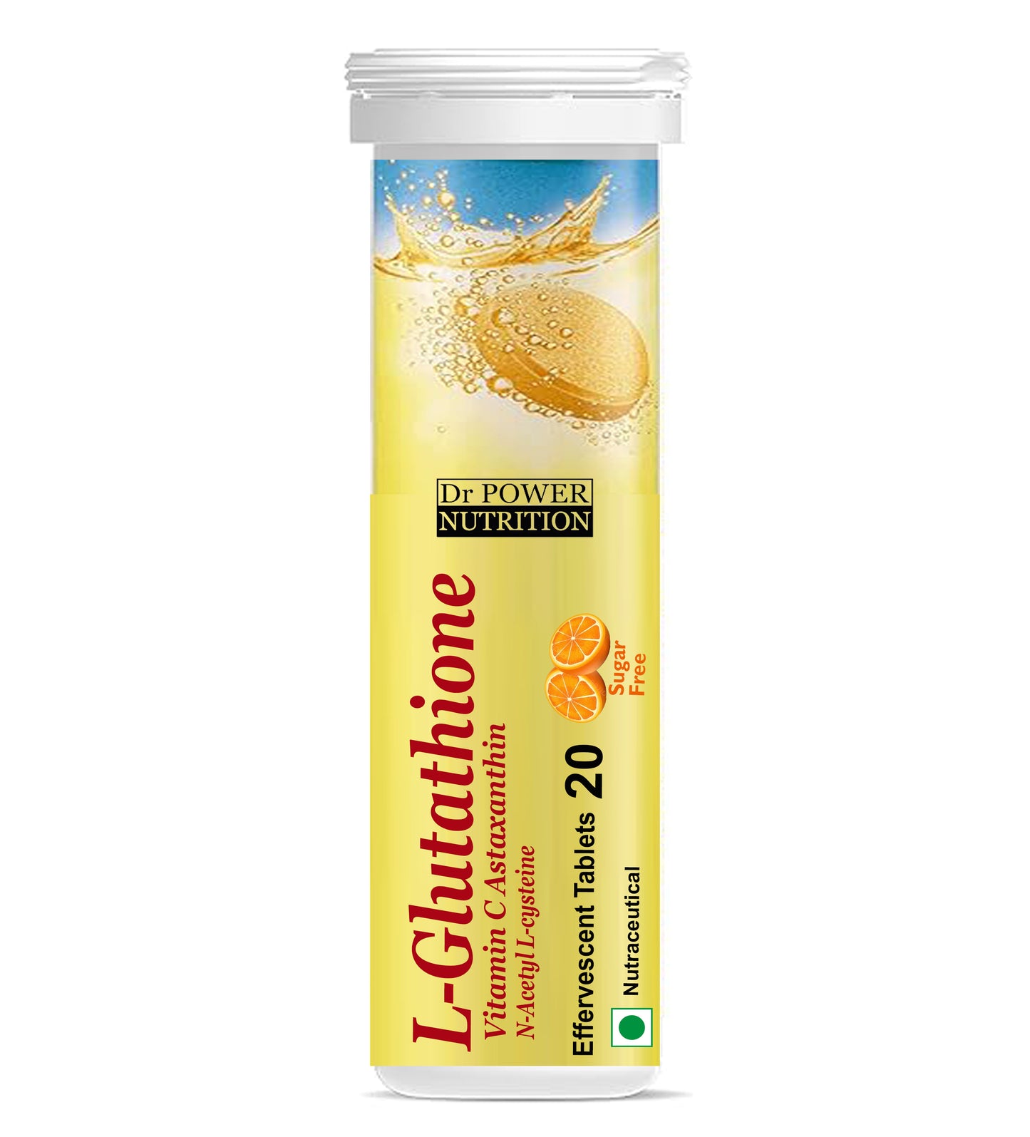 Dr Power Nutrition L-Glutathione Vitamin C effervescent Tablet for Skin brightening