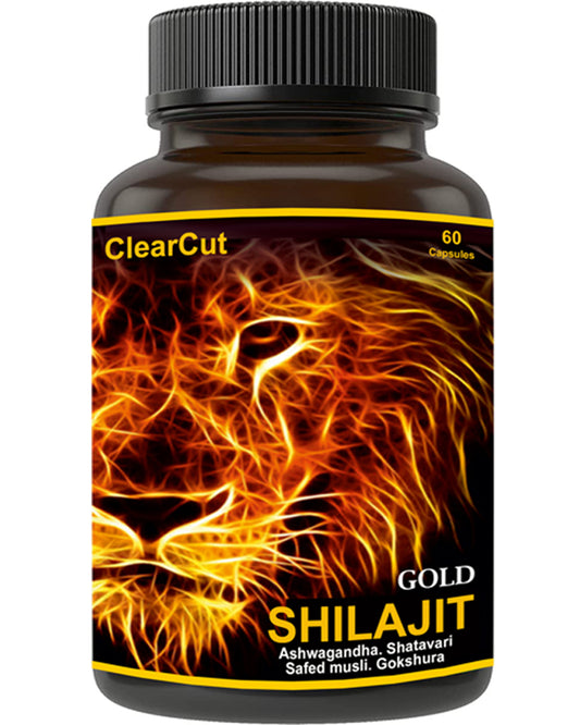 ClearCut Shilajit Gold capsule for Stamina Strength Power Long timing Performance Sports