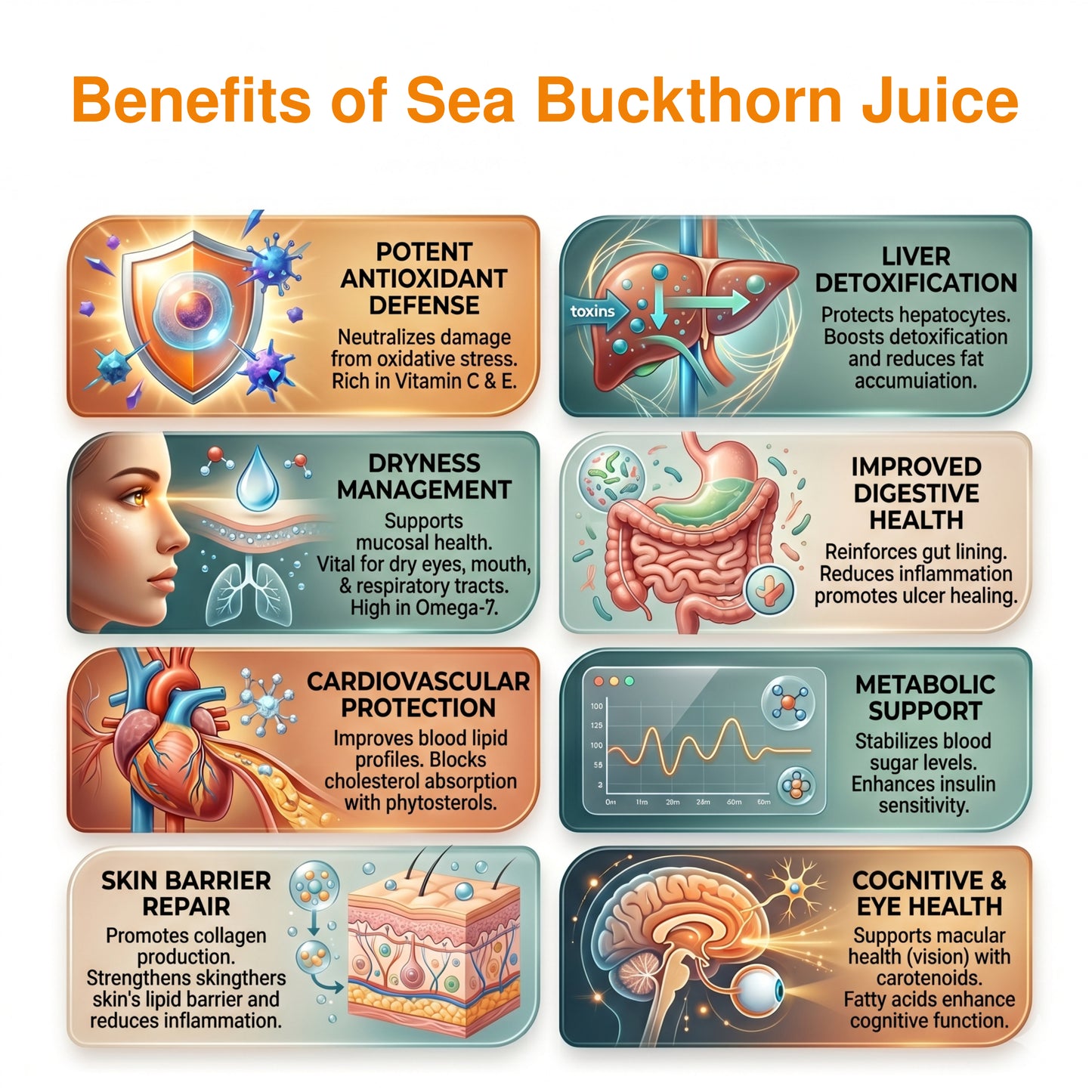 Sea Buckthorn Juice Pulp concentrate Omega 3 6 7 9 Vitamin C Antioxidant