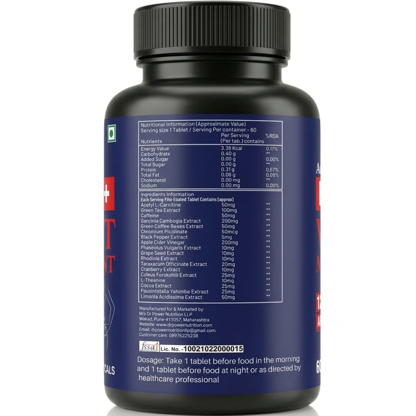 Fast Action Belly Fat Burner Weight Loss Tablet 60