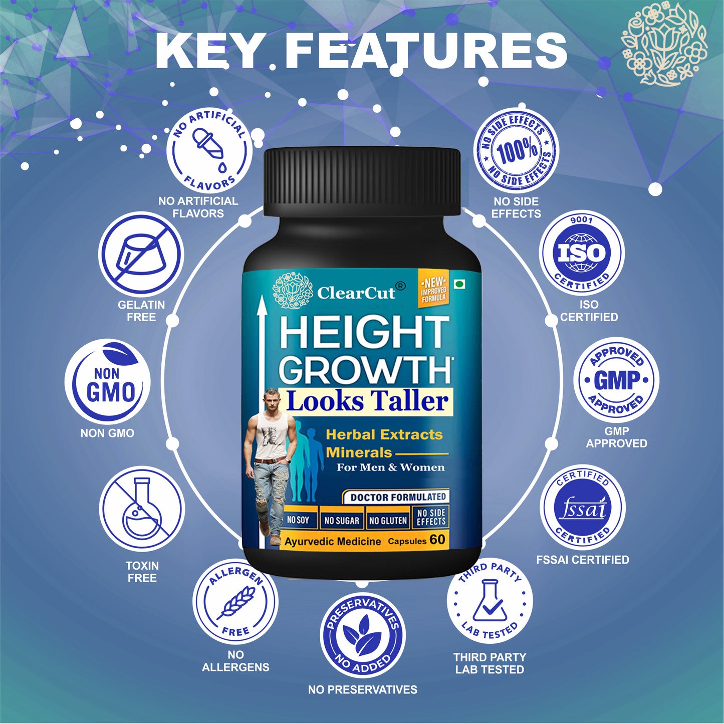 ClearCut Height increase Medicine capsule herbal
