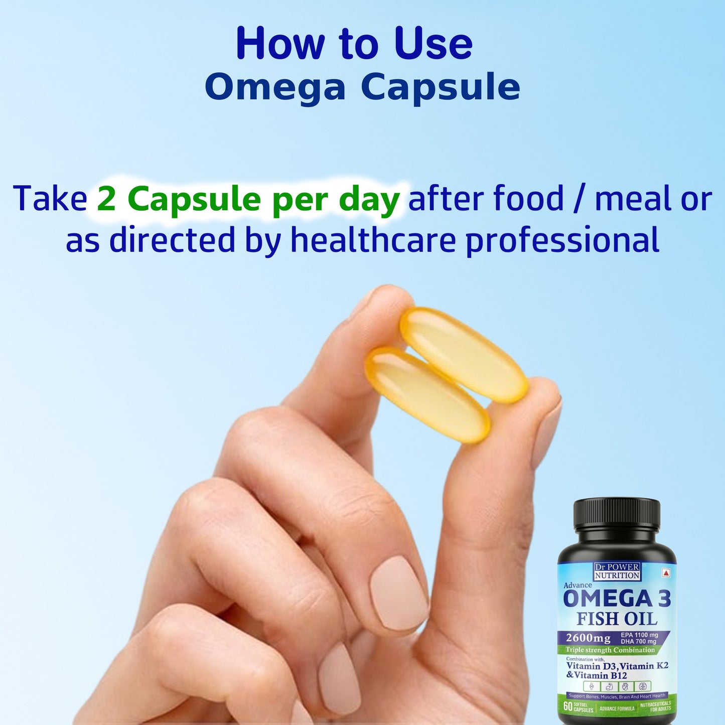 Combo Pack Dr Power Nutrition Fat Burner Tablet + Omega 3 softgel Capsule